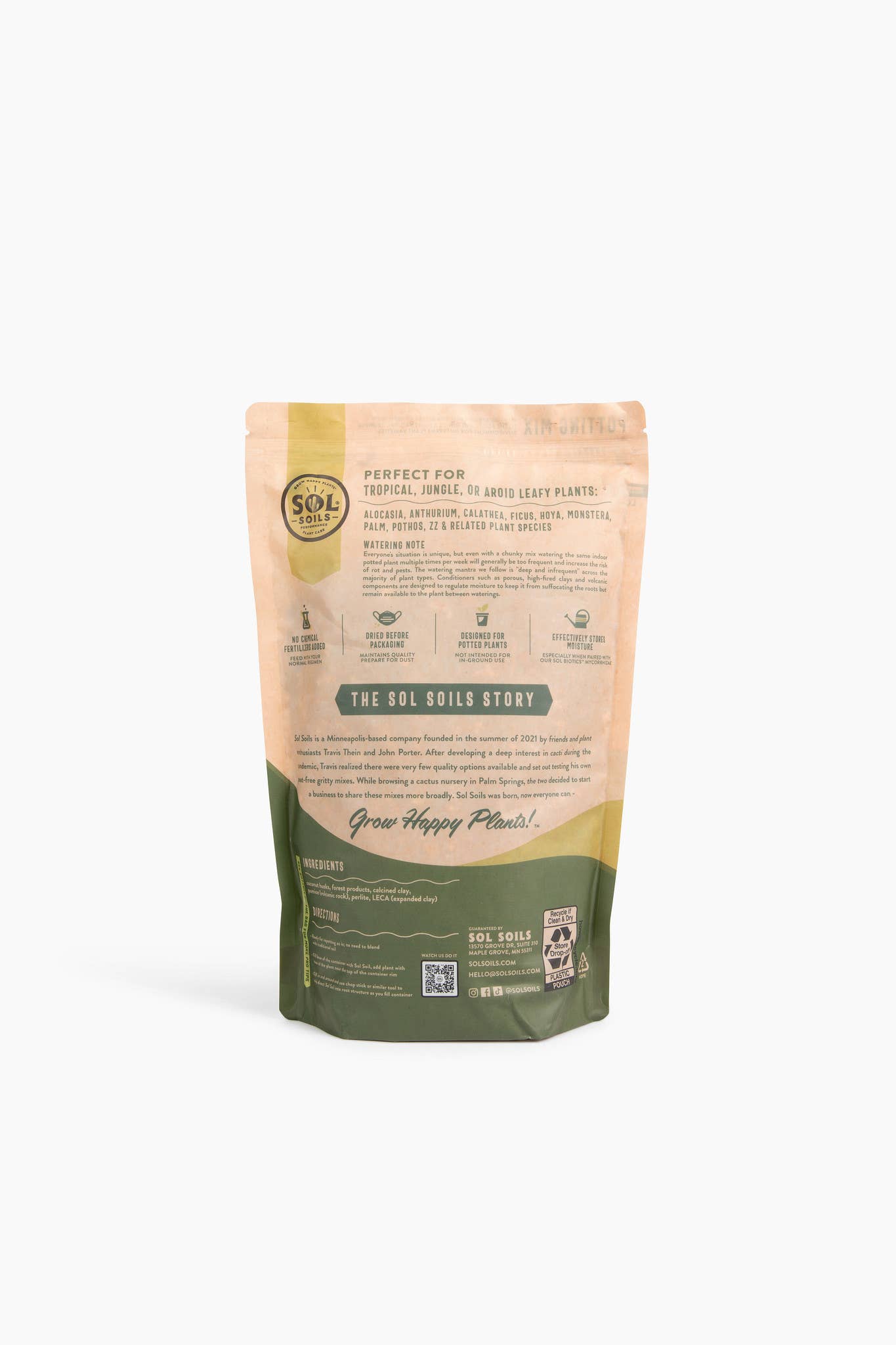 Soil (2Qt) Houseplant Chunky Mix (Aroid/Tropical Mix): 2 Quarts